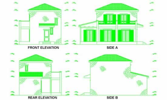 Zakynthos Villas side elevation